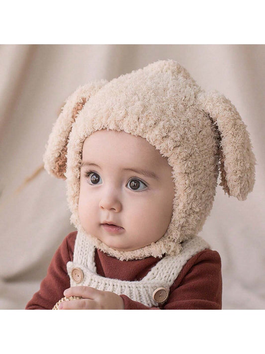 Buy Shein 1 Pc Cute Baby Plush Hat Autumn Winter Rabbit Ears infant Beanie Hat in Pakistan