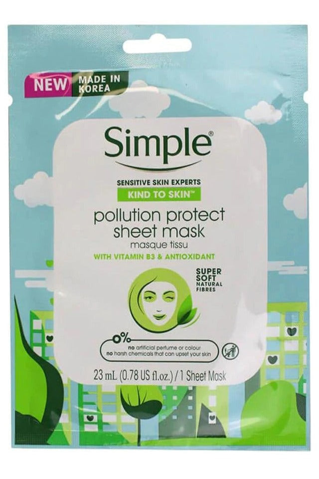 Buy Simple Pollution Protect Kind To Skin Sheet Mask - 23ml in Pakistan