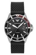 Buy Emporio Armani Diver Black Stainless Steel Mesh Black Dial Quartz Watch For Gents- Emporio Armani AR11341 in Pakistan