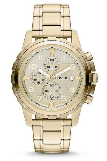 Buy Fossil Men's Chronograph Quartz Gold Stainless Steel Champagne Dial 45mm Watch FS4867 in Pakistan