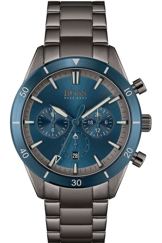 Buy Hugo Boss Men’s Chronograph Quartz Stainless Steel Blue Dial 44mm Watch 1513863 in Pakistan