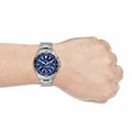 Buy Fossil Men's Chronograph Quartz Silver Stainless Steel Blue Dial 44mm Watch FS5623 in Pakistan