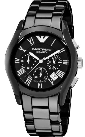 Buy Emporio Armani Chronograph Quartz Ceramic Chain Black Dial 43mm Watch for Men - Ar1400 in Pakistan