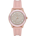 Buy Michael Kors Womens Quartz Runway Pink Silicone Strap Rose Crystal Pave Dial 40mm Watch - Mk6854 in Pakistan