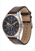 Buy Tommy Hilfiger Analogue Quartz Brown Leather Strap Grey Dial 46mm Watch for Men - 1791615 in Pakistan