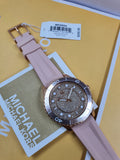 Buy Michael Kors Womens Quartz Runway Pink Silicone Strap Rose Crystal Pave Dial 40mm Watch - Mk6854 in Pakistan