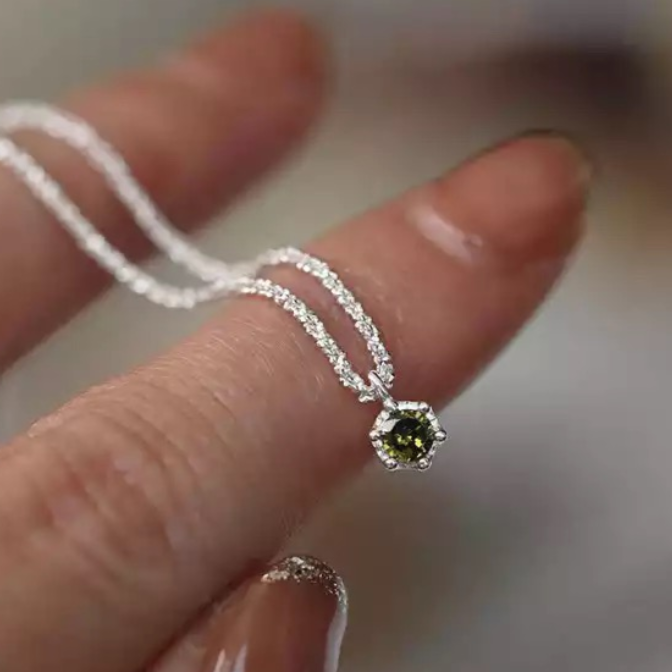 Buy Bling On Jewels Green Stoned Glitzy Pendant in Pakistan