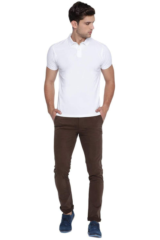 Buy Unisex Basic Plain Polo Shirt - White in Pakistan