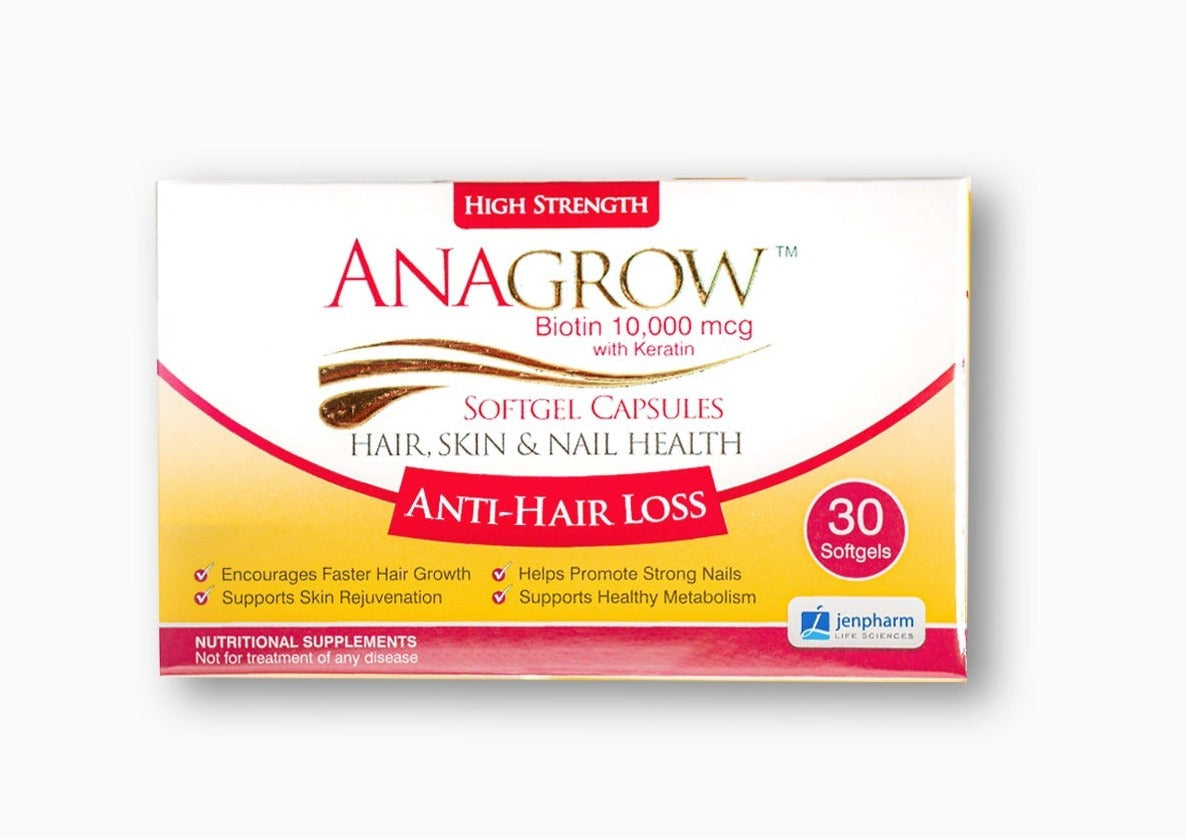 Buy JenPharm Anagrow Biotin with Keratin Anti Hair Loss Capsules - 30 Gels in Pakistan