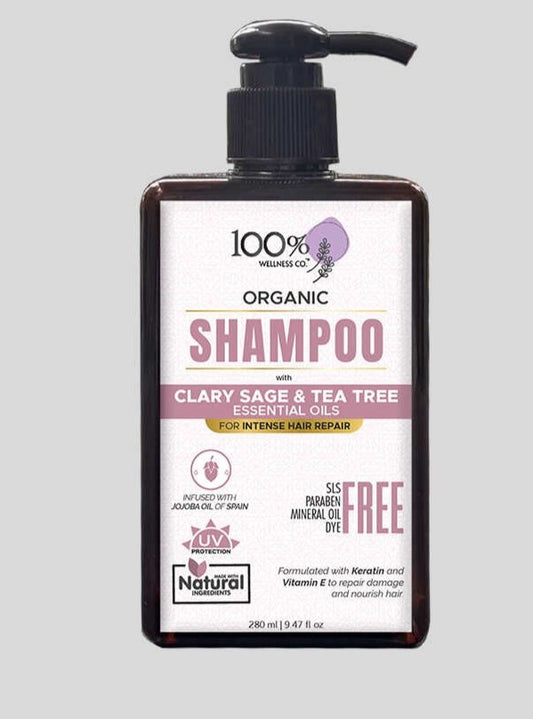 Buy 100 Percent Wellness Hair Repair Shampoo with Clary Sage & Tea Tree Essential Oils - 280ml in Pakistan