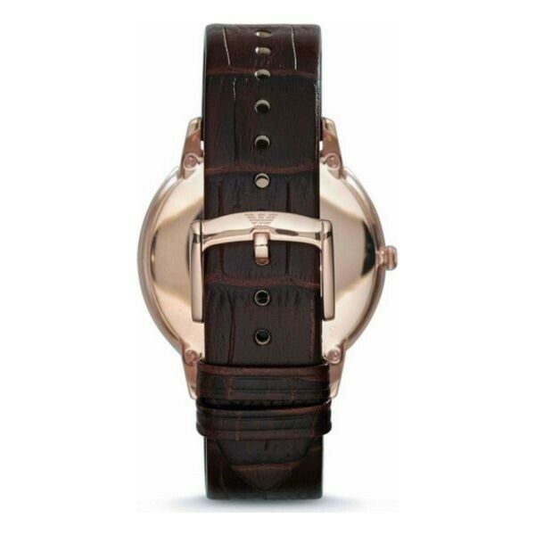 Buy Emporio Armani Quartz Brown Leather Strap Silver Dial 42mm Watch for Men - Ar1743 in Pakistan