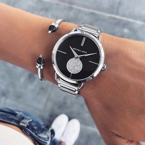 Buy Michael Kors Women’s Quartz Stainless Steel Black Dial 36mm Watch - MK3638 in Pakistan