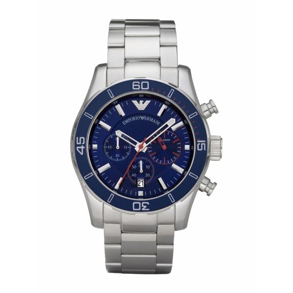 Buy Emporio Armani Men’s Chronograph Stainless Steel Blue Dial 45mm Watch - AR5933 in Pakistan