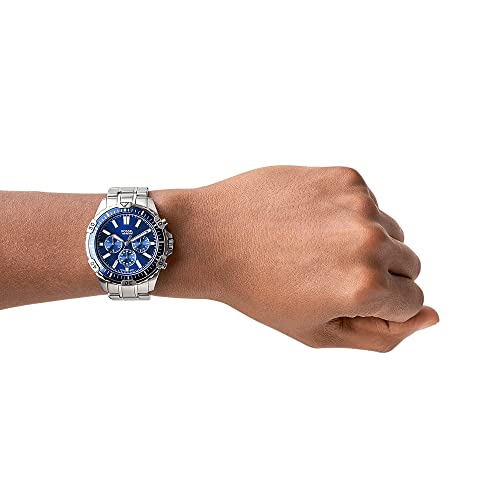 Buy Fossil Men's Chronograph Quartz Silver Stainless Steel Blue Dial 44mm Watch FS5623 in Pakistan