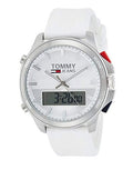 Buy Tommy Hilfiger Mens Quartz Silicone Strap Silver Dial 46mm Watch - 1791764 in Pakistan