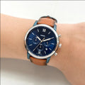 Buy Fossil Men's Quartz Leather Strap Blue Dial 44mm Watch FS5791 in Pakistan