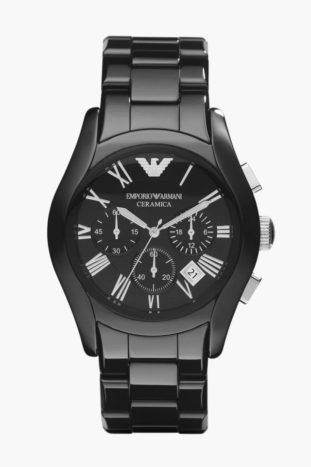 Emporio armani 2025 black chain watch