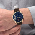 Buy Tommy Hilfiger Mens Quartz Brown Leather Strap Blue Dial 44mm Watch - 1710453 in Pakistan