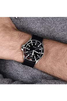 Buy Emporio Armani Diver Black Stainless Steel Mesh Black Dial Quartz Watch For Gents- Emporio Armani AR11341 in Pakistan