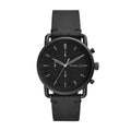 Buy Men's Quartz Commuter Black Leather Strap Black Dial 43Mm Watch in Pakistan