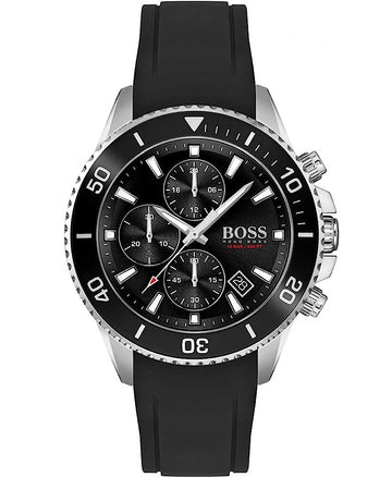 Buy Hugo Boss Admiral Analog Black Dial Black Silicone Strap Men's Watch - 1513912 in Pakistan