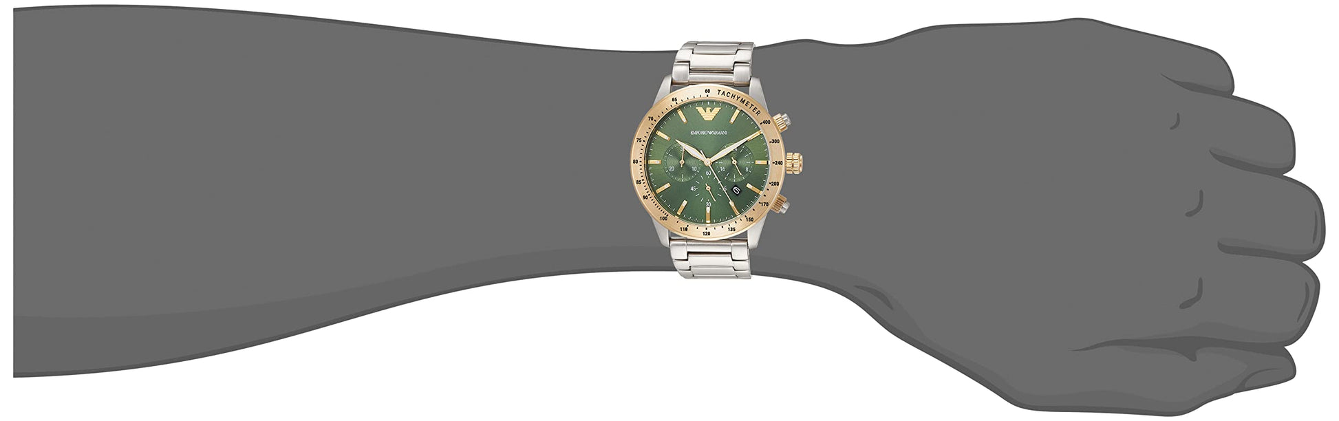 Buy Emporio Armani Men’s Quartz Stainless Steel Green Dial 43mm Watch - AR11454 in Pakistan