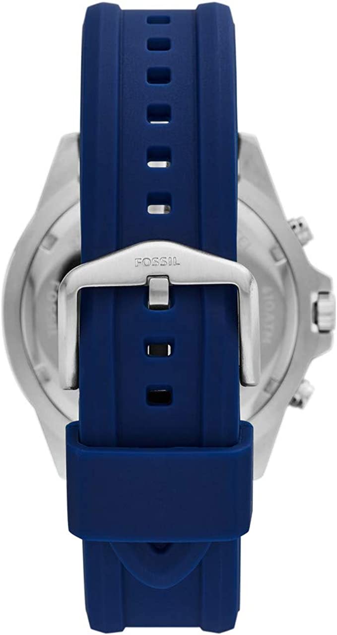 Buy Men's Chronograph Quartz Garrett Blue Silicone Strap Blue Dial 44Mm Watch in Pakistan