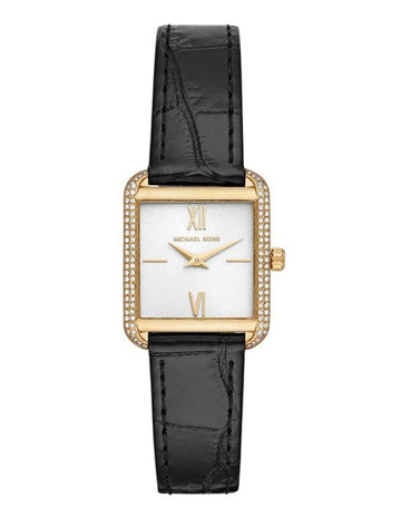 Buy Michael Kors Analog White Dial Black Leather Strap Women's Watch - MK2762 in Pakistan