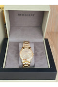 Buy Burberry Women's Swiss Made Quartz Gold Stainless Steel Gold Dial 34mm Watch BU9145 in Pakistan
