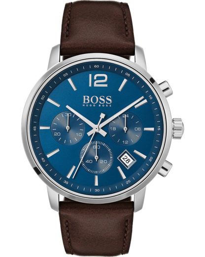 Buy Hugo Boss Mens Quartz Brown Leather Strap Blue Dial 42mm Watch - 1513606 in Pakistan