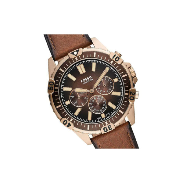 Buy Men's Chronograph Quartz Garrett Brown Leather Strap Brown Dial 44Mm Watch in Pakistan