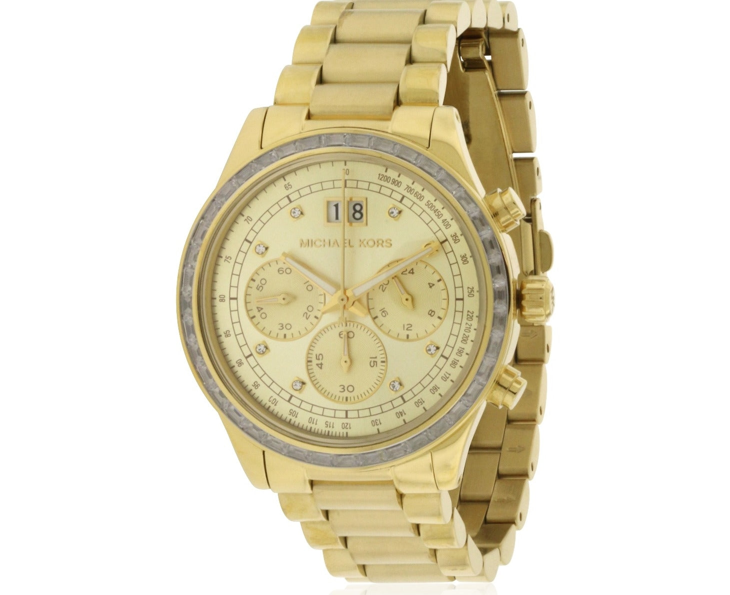 Buy Michal Kors Brinkley Gold-tone Dial Stainless Steel Chronograph Quartz Ladies Watch - Mk6187 in Pakistan