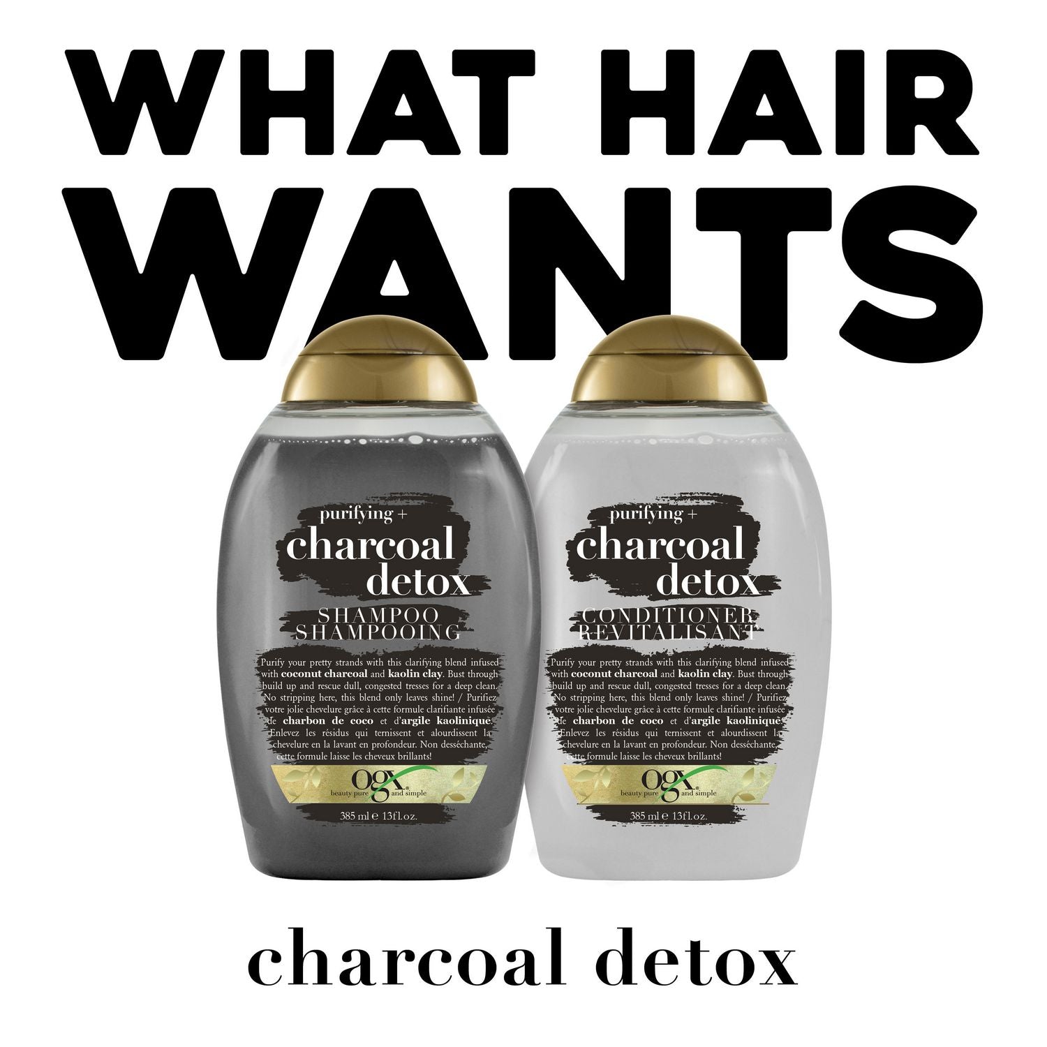 Buy OGX Purifying + Charcoal Detox Conditioner - 385ml in Pakistan