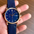 Buy The Commuter Chronograph Blue Dial Navy Leather Watch For Men in Pakistan