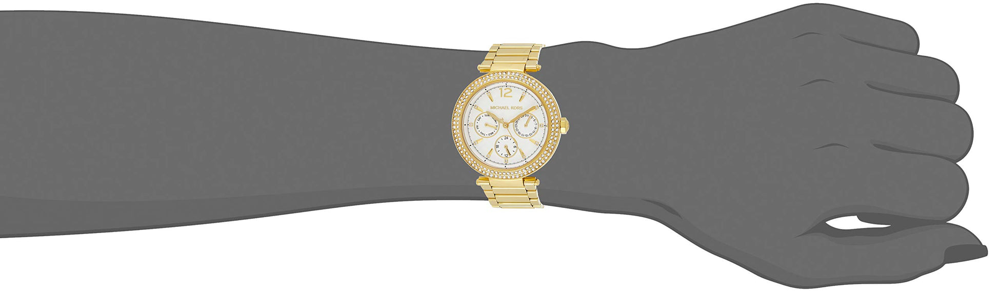 Buy Michael Kors Womens Quartz Parker Gold Stainless Steel White Dial 38mm Watch - Mk5780 in Pakistan