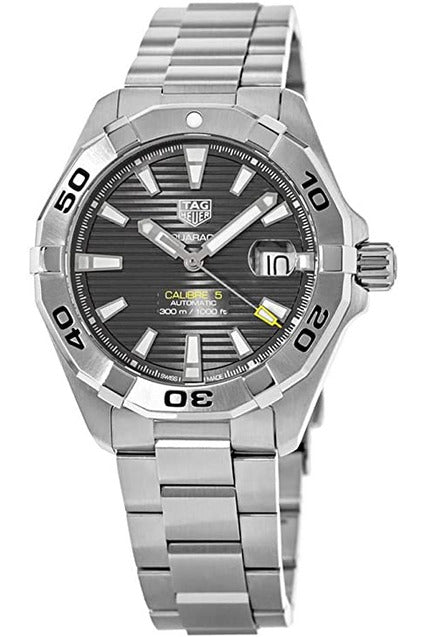 Buy TAG Heuer Aquaracer Calibre 5 Automatic Grey Dial Silver Steel Strap Watch for Men - WBD2113.BA0928 in Pakistan