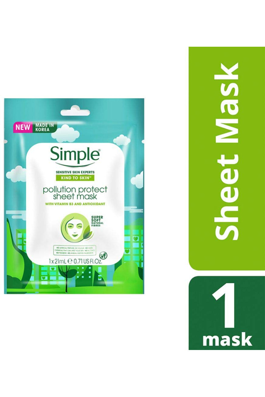 Buy Simple Pollution Protect Kind To Skin Sheet Mask - 23ml in Pakistan