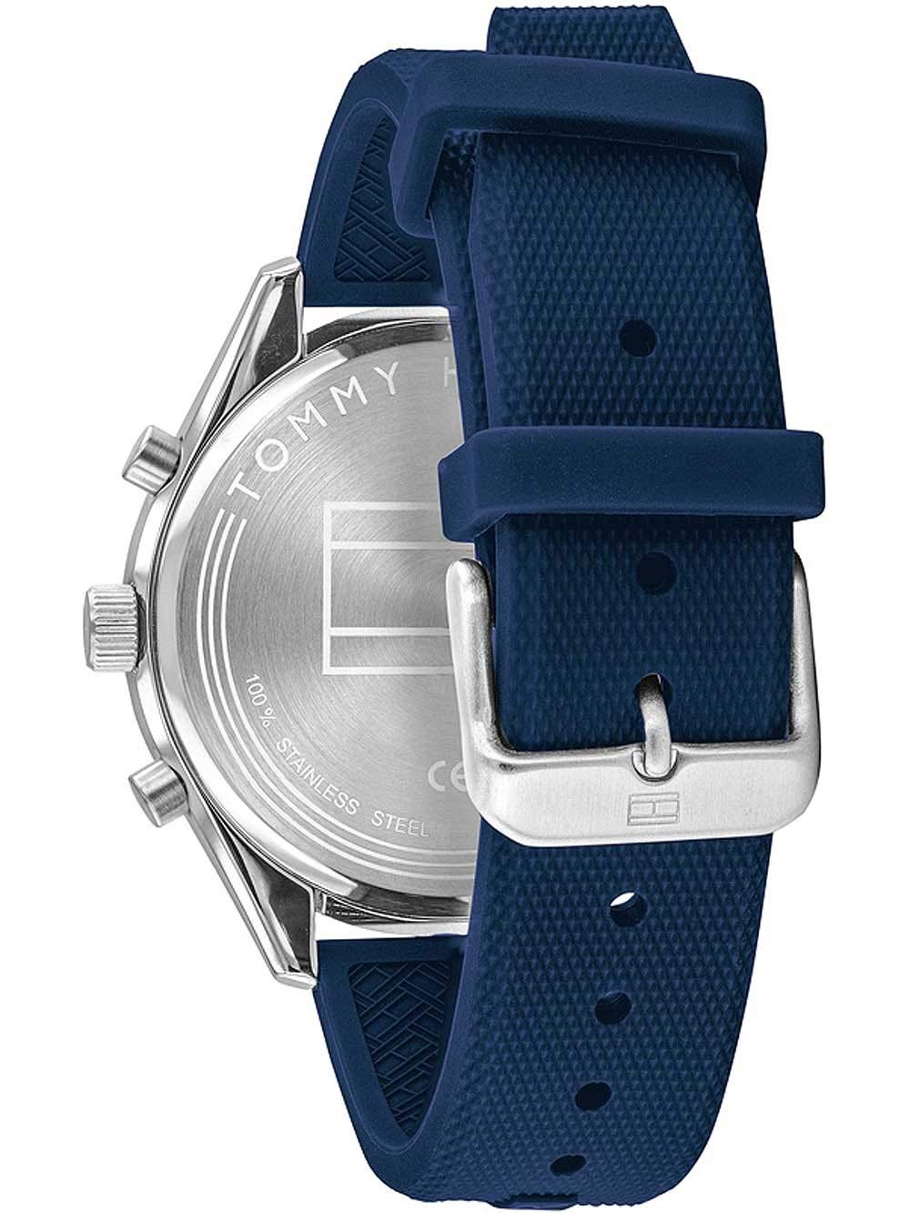 Buy Tommy Hilfiger Mens Quartz Blue Silicone Strap Blue Dial 44mm Watch - 1791781 in Pakistan