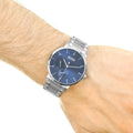 Buy Hugo Boss Mens Chronograph Quartz Oxygen Silver Stainless Steel Blue Dial 42mm Watch - 1513597 in Pakistan