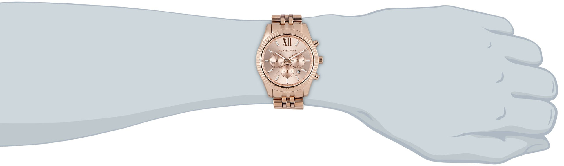 Buy Michael Kors Mens Quartz Stainless Steel Rose Gold Dial 45mm Watch - Mk8319 in Pakistan