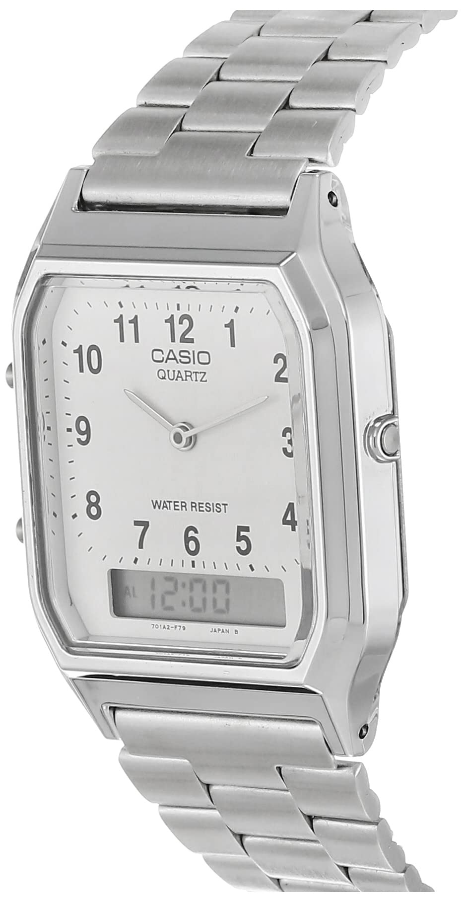 Buy Casio Analog Digital Stainless Steel White Dial Watch for Men - AQ-230A-7B in Pakistan