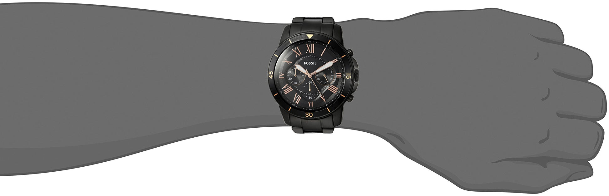 Buy Fossil Men's Chronograph Quartz Black Stainless Steel Black Dial 44mm Watch FS5374 in Pakistan