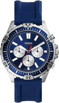 Buy Men's Chronograph Quartz Garrett Blue Silicone Strap Blue Dial 44Mm Watch in Pakistan