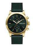 Buy Fossil Men's Chronograph Quartz Green Leather Strap Green Dial 44mm Watch FS5599 in Pakistan