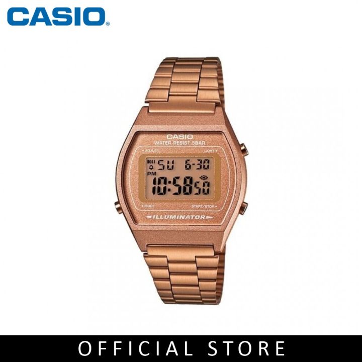 Buy Casio Vintage Youth Rose Gold Dial With Rose Gold Bracelet Womens Watch - B640WC-5A in Pakistan