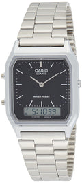 Buy Casio Stainless Steel Black Dial Analog Vintage Mens Watch - AQ-230A-1D in Pakistan