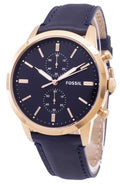 Buy Fossil Men's Chronograph Quartz Blue Leather Strap Blue Dial 44mm Watch FS5436 in Pakistan