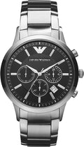 Buy Emporio Armani Classic Silver Stainless Steel Black Dial Chronograph Quartz Watch for Gents – AR2434 in Pakistan