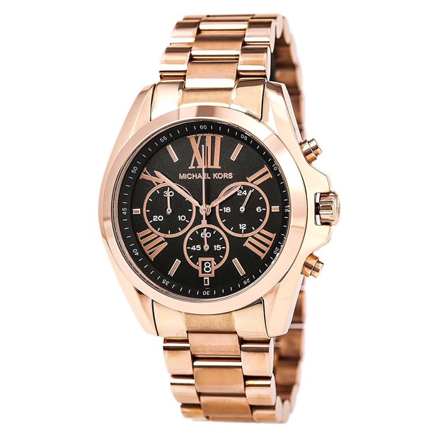 Buy Michael Kors Womens Chronograph Quartz Bradshaw Rose Gold Stainless Steel Black Dial 43mm Watch - Mk5854 in Pakistan