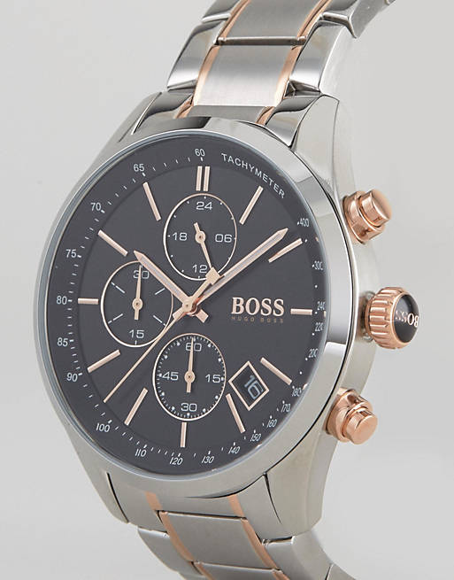 Buy Hugo Boss Mens Chronograph Quartz Grand Prix Stainless Steel Black Dial 44mm Watch - 1513473 in Pakistan